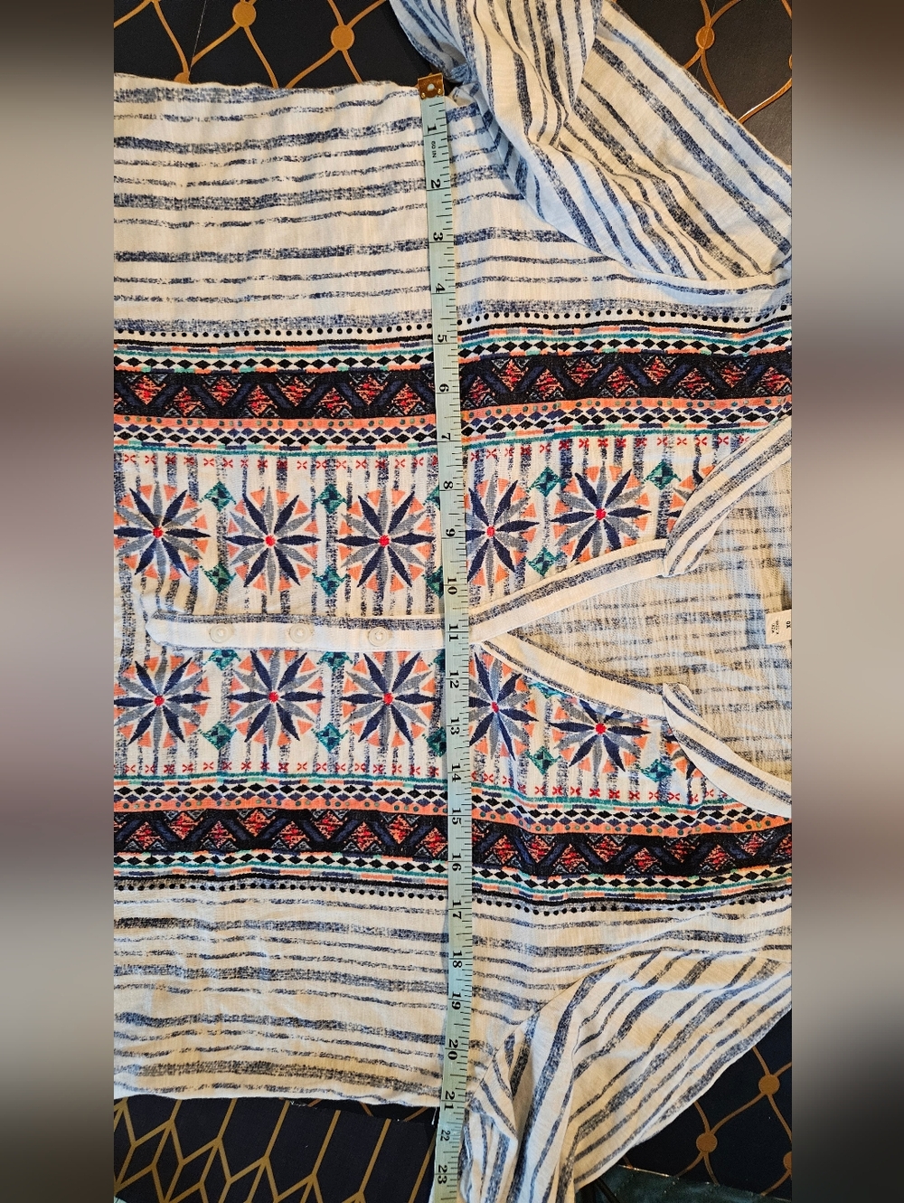 Style & Co Mixed Print Knit Top Plus Size 0X - Picture 10 of 11